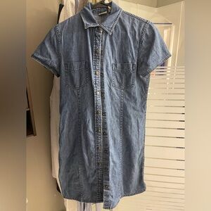 L.L. Bean Blue Denim Shirt Dress